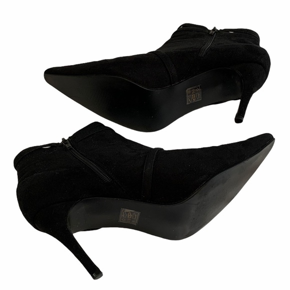 HIGH HEEL BOOTIES From Paris Black Heel Zipper Pointed toe Size 41 Size 8 1/2 - Picture 7 of 8